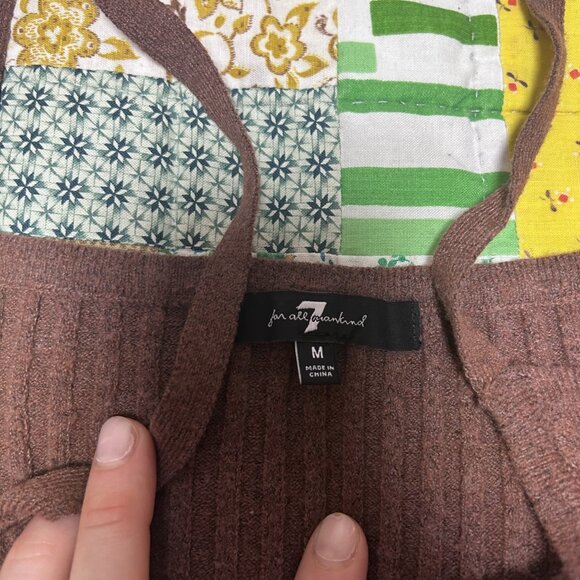 7 for All Mankind Sweater Dress Set in Chocolate Brown - Picture 6 of 12